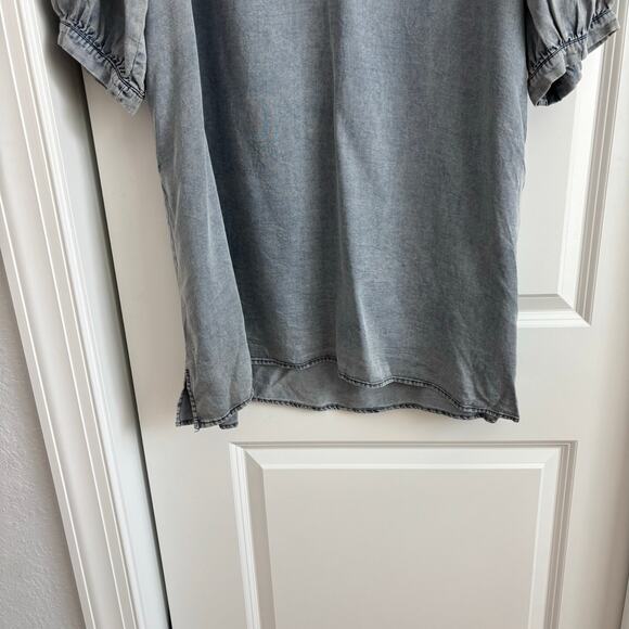 NWT Entro Women’s Sawyer Denim Shirt Dress Sz 1X Chambray Comfy Travel - Picture 14 of 15